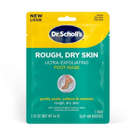 Dr. Scholl's Ultra-Exfoliating Foot Mask for Rough, Dry Skin with Urea - 1 Pair