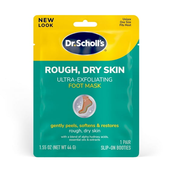 Dr. Scholl's Ultra-Exfoliating Foot Mask for Rough, Dry Skin with Urea - 1 Pair