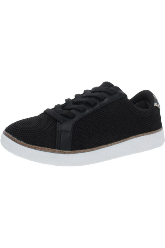 Seaside Women's Lace-Up Cushioned Sneakers Black Size 9W