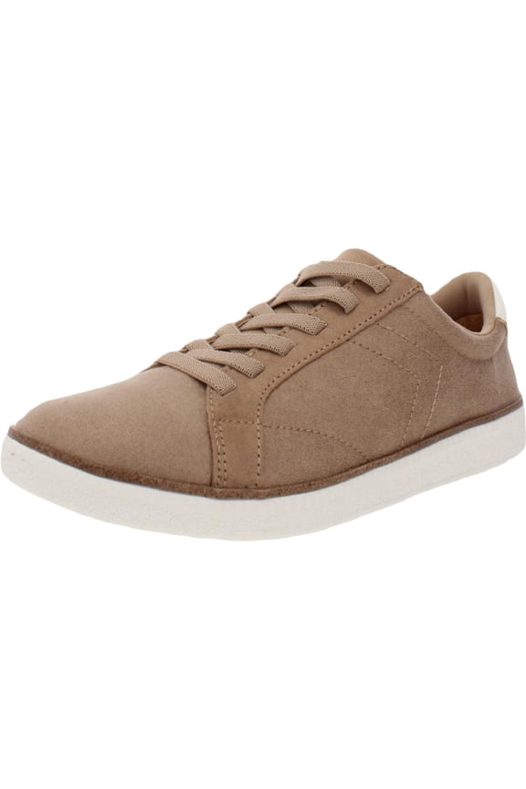 Seaside Women's Lace-Up Low Top Cushioned Sneakers Taupe Size 6.5W