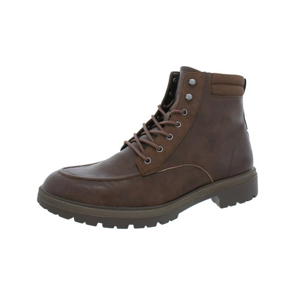 Dr. Scholl's Shoes Mens Grayton Faux Leather Ankle Combat & Lace-up Boots
