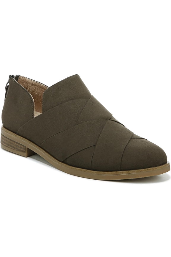 Shoes Womens Always Band Faux Leather Slip On Shooties