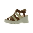 thumbnail image 1 of Dr. Scholl's Shoes Womens Check It Out Faux Leather Ankle Strap Wedge Sandals, 1 of 3