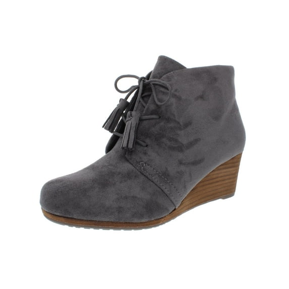 Dr. Scholl's Shoes Womens Dakota Faux Suede Boho Wedge Boots