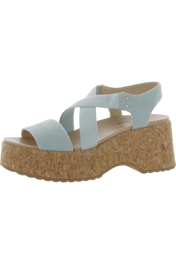 Women's Dottie Platform Sandals Blue Fabric 9M