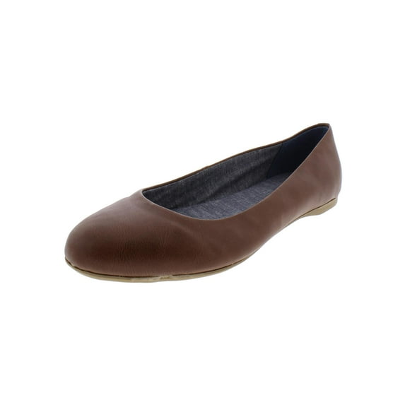 Dr. Scholl's Shoes Womens Giorgie Faux Leather Slip On Ballet Flats