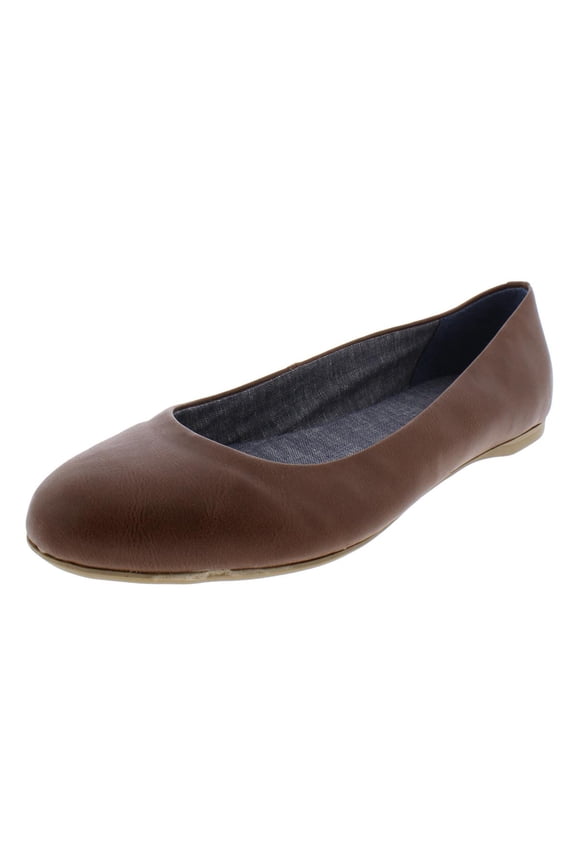 Shoes Womens Giorgie Faux Leather Slip On Ballet Flats