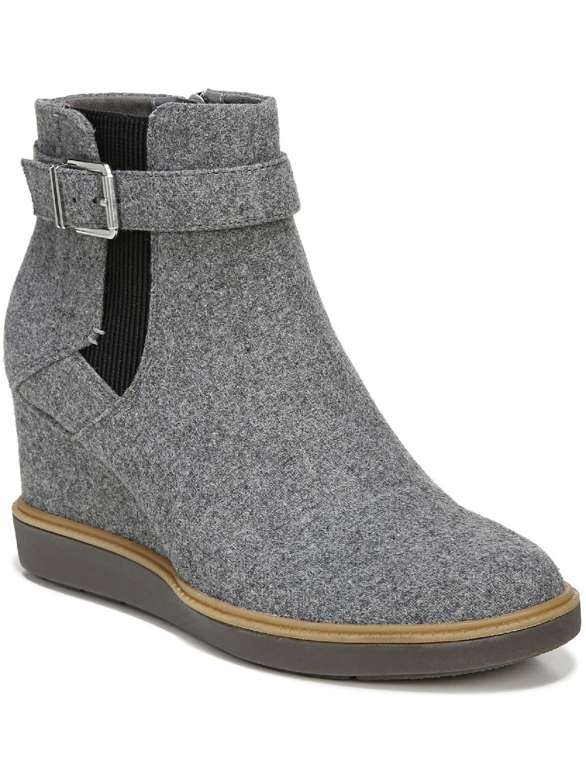 Dr. Scholl s Shoes Womens Jacinda Faux Suede Buckle Ankle Boots