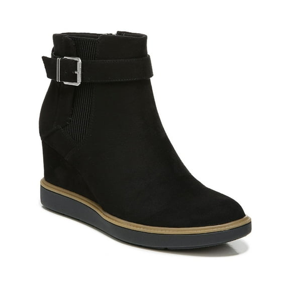 Dr. Scholl's Shoes Womens Jacinda Faux Suede Buckle Ankle Boots