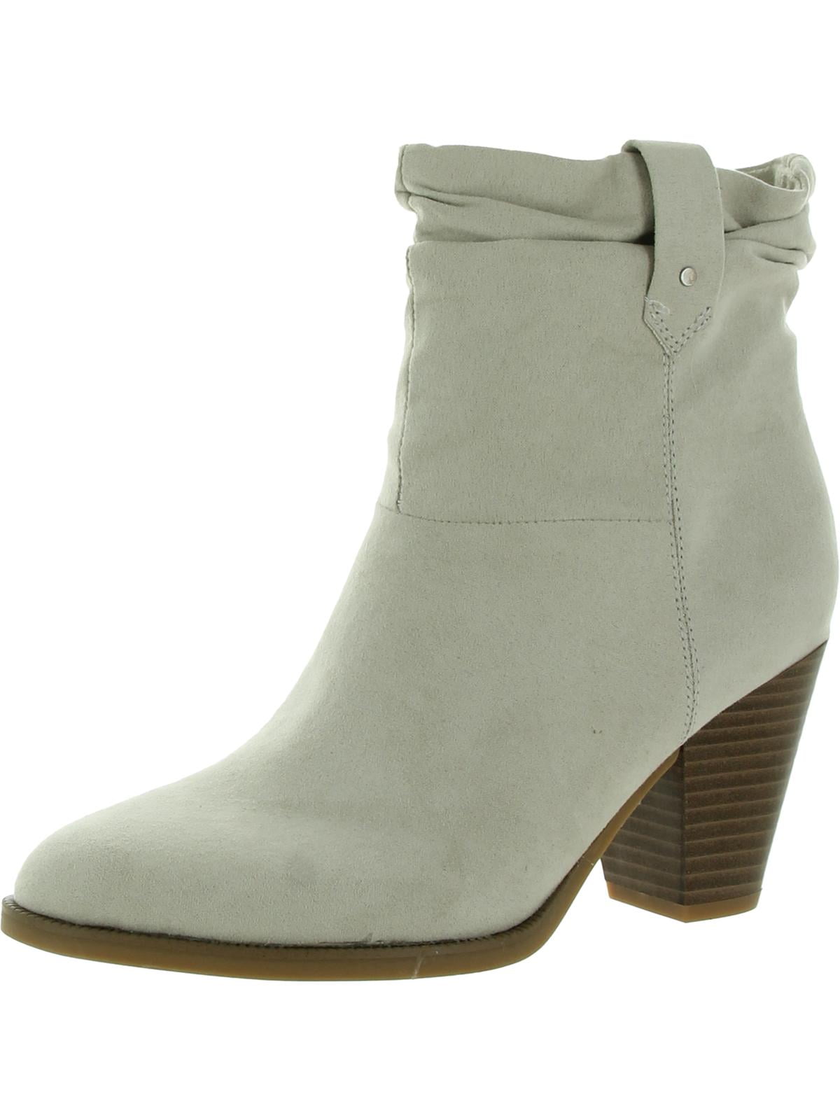 Dr. Scholl's Shoes Womens Kall Me Faux Suede Ruched Ankle Boots