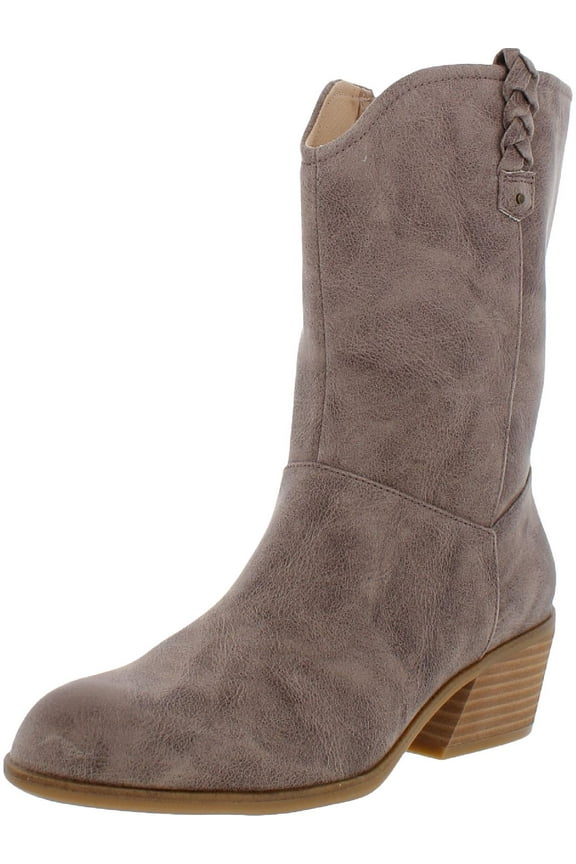 Shoes Womens Layla Faux Leather Wide Calf Mid-Calf Boots