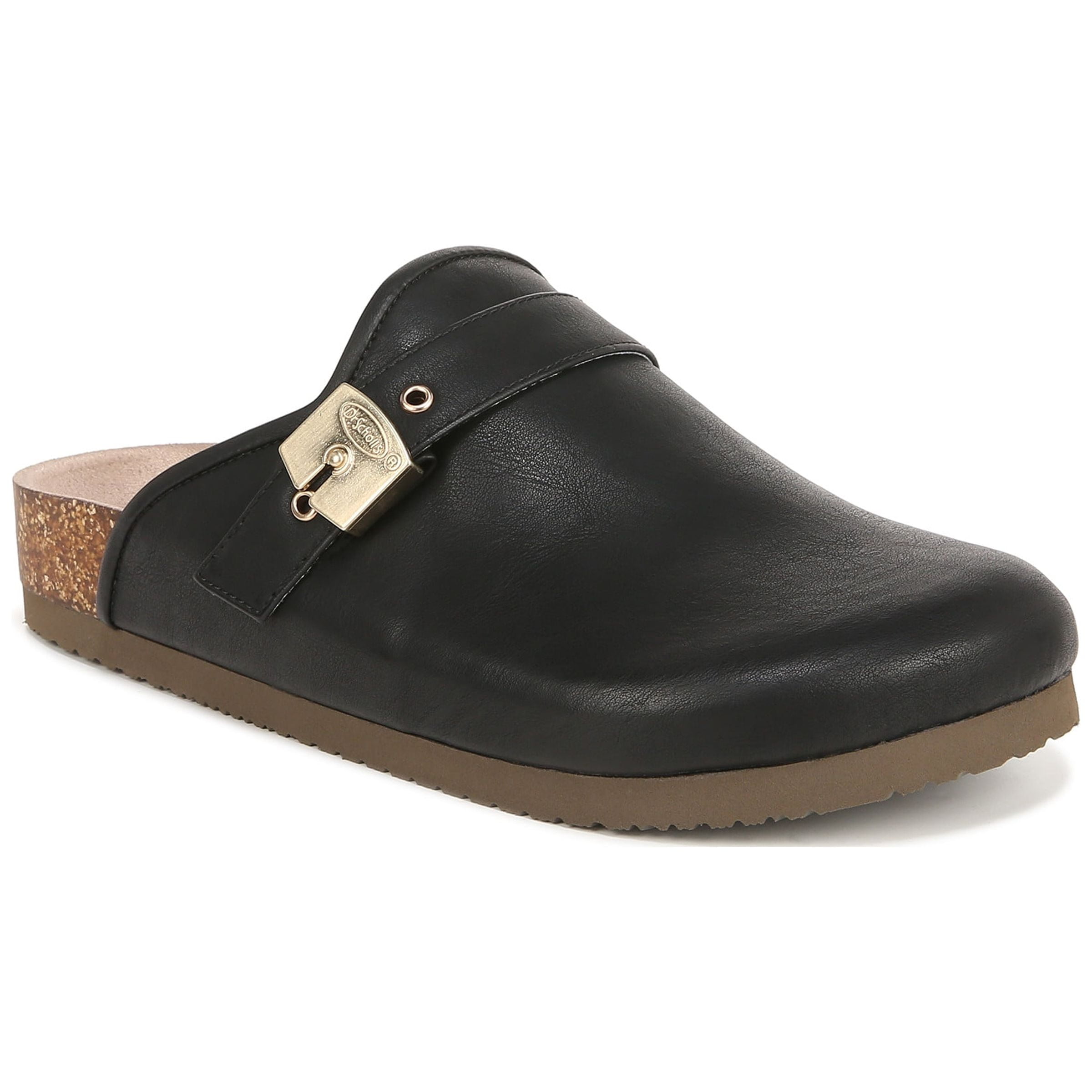 Scholl's Louis Iconic Women's Clogs Mules Black Smooth Size