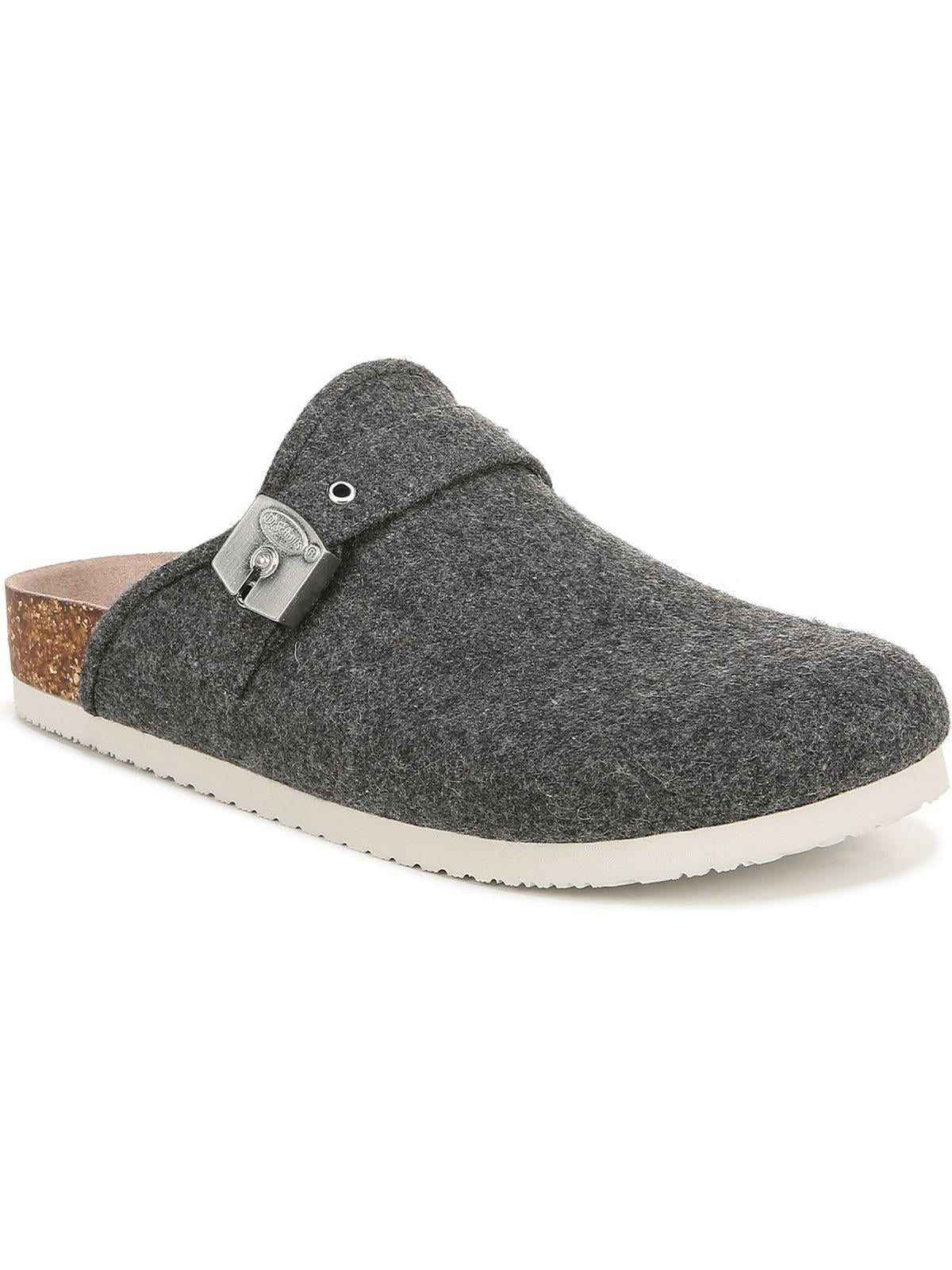 Scholl's Shoes Womens Louis Iconic Clog Mule Charcoal Wool