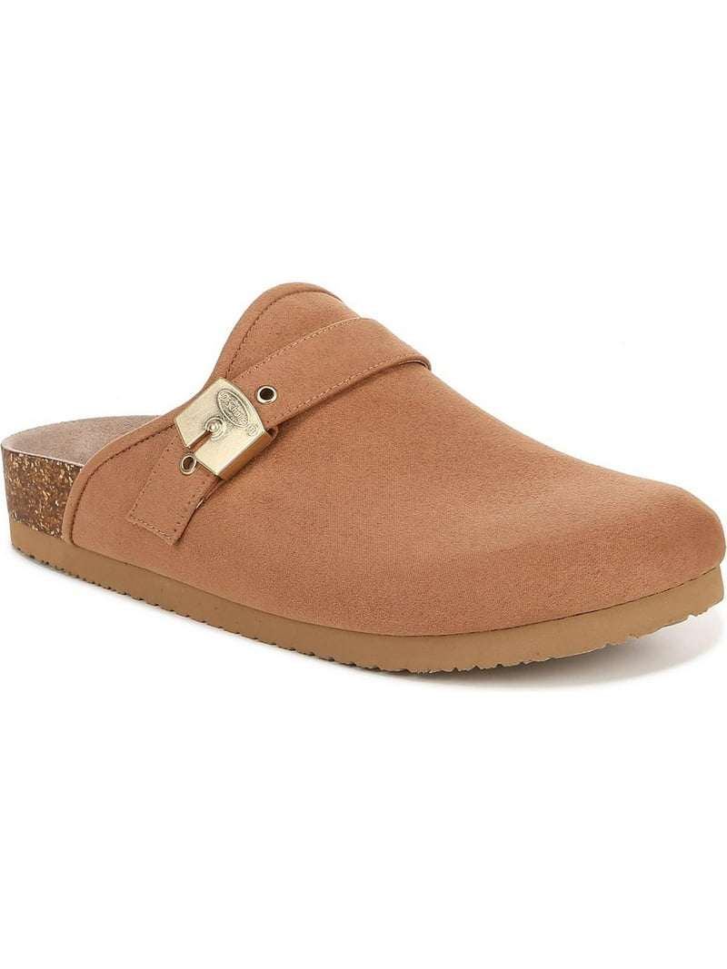 Scholl's Shoes Womens Louis Iconic Clog Mule Chip Brown