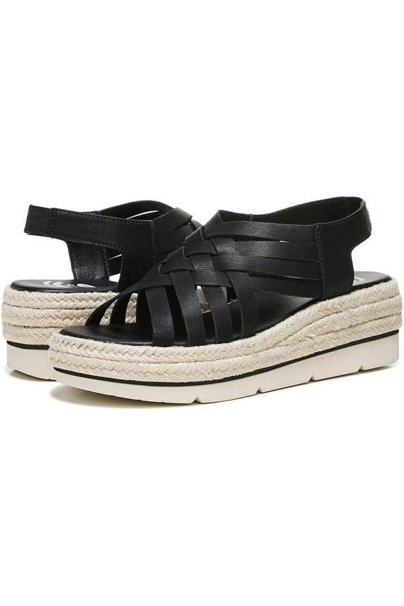 Shoes Womens Off Site Faux Leather Strappy Wedge Sandals