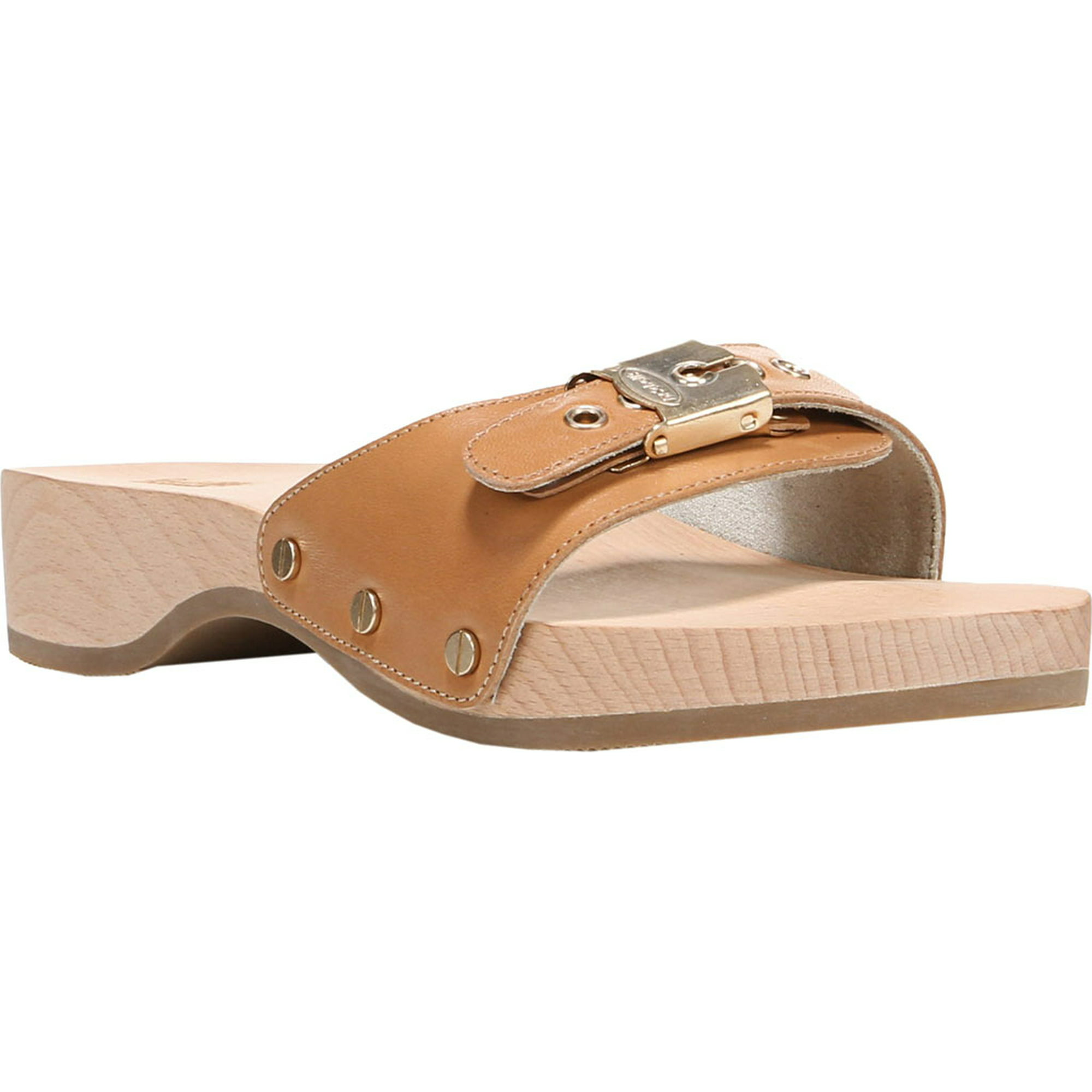 Penneven Albany mineral Dr. Scholl's Shoes Womens Original Leather Wood Slide Sandals - Walmart.com