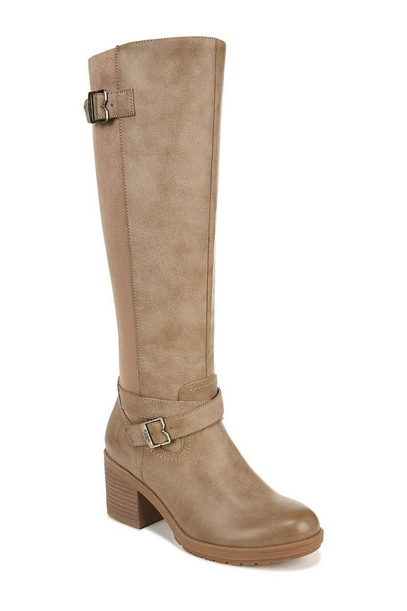 Shoes Womens PRAIRIE Faux Leather Block Heel Knee-High Boots