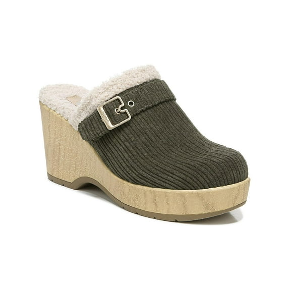 Dr. Scholl's Shoes Womens Pixie Faux Fur Lined Mule Clogs