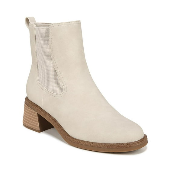 Dr. Scholl's Shoes Womens Redux Faux Leather Stacked Heel Ankle Boots