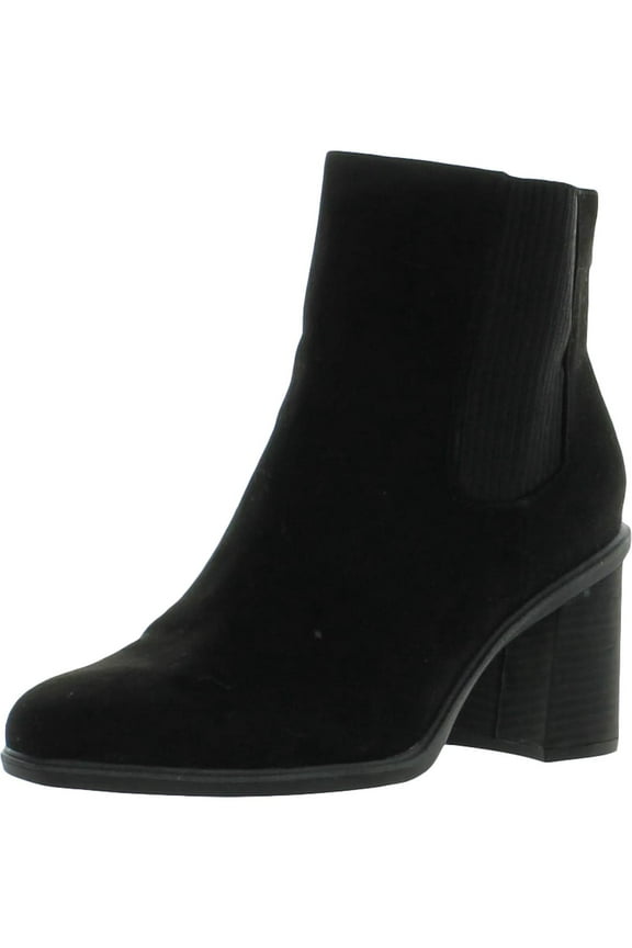 Shoes Womens Ride Away Faux Suede Stacked Ankle Boots
