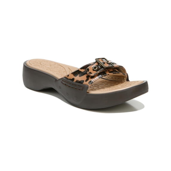 Dr. Scholl's Shoes Womens Rock On Slip On Buckle Slide Sandals
