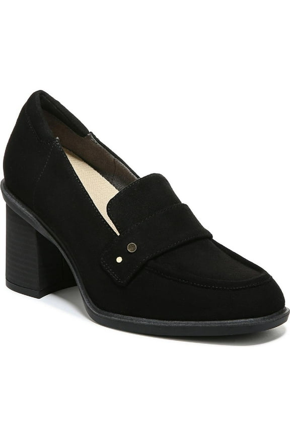 Shoes Womens Rumors Faux Suede Slip On Loafer Heels