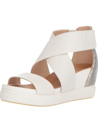 Dr. Scholl's Women's Check It Out Platform Wedge Sandal - Silver Metallic, 3-Inch Heel, Adjustable Strap