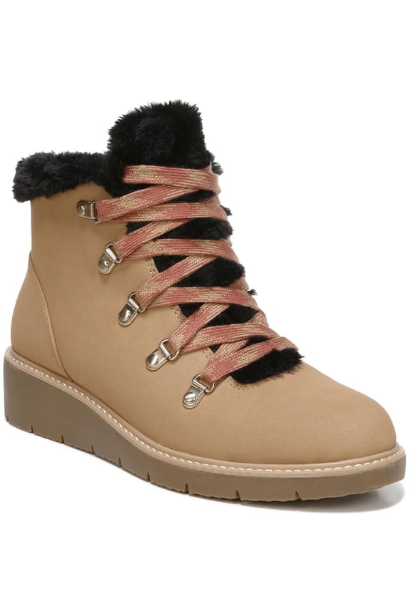 Shoes Womens So Cozy Faux Leather Wool Lined Winter Boots