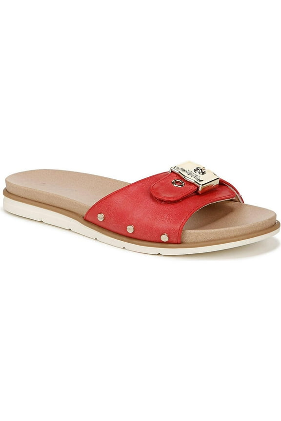 Women's Heritage Red Faux Leather Think Iconic Sandals 8M