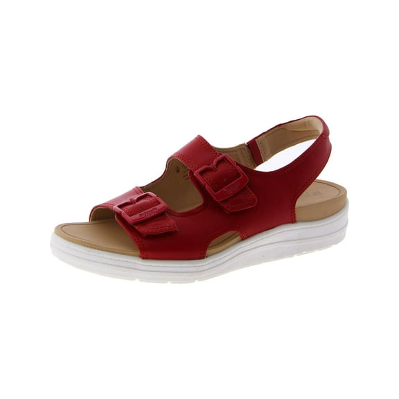 Dr. Scholl's Shoes Womens Time Off Era Faux Leather Open Toe Slingback Sandals