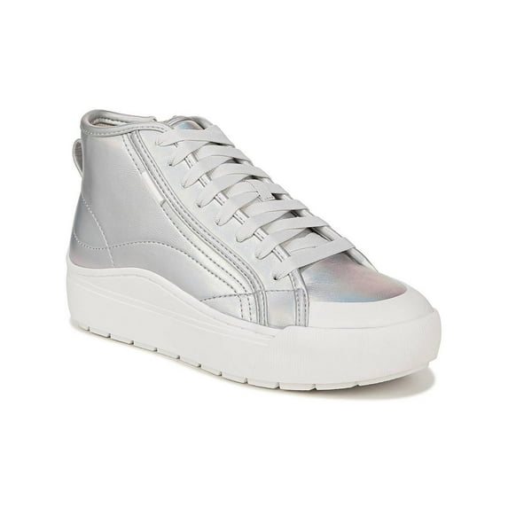 Dr. Scholl's Shoes Women's Time Off HI2 Sneaker Silver Grey Metallic Foil 9.5M