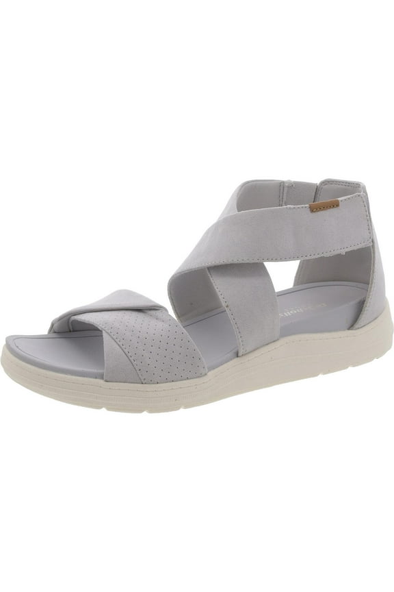 Shoes Womens Time Off Fun Faux Suede Criss-Cross Wedge Sandals