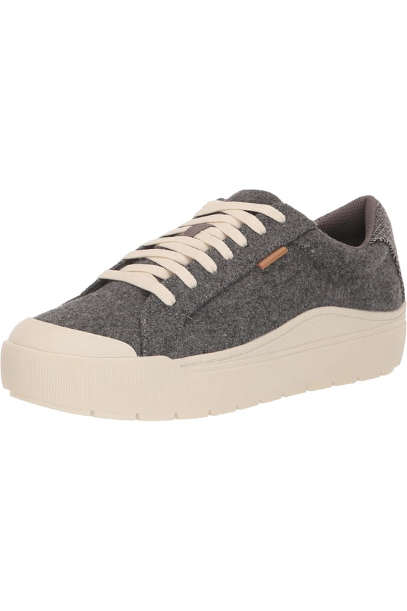 Time Off Women's Fashion Sneakers Charcoal Wool Fabric Size 11 M