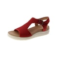 thumbnail image 1 of Dr. Scholl's Shoes Womens Time Off Sun Faux Suede Comfort Wedge Sandals, 1 of 9