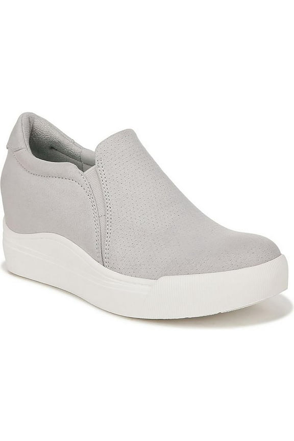 Time Off Wedge Women's Fashion Sneakers Grey Microfiber Perf