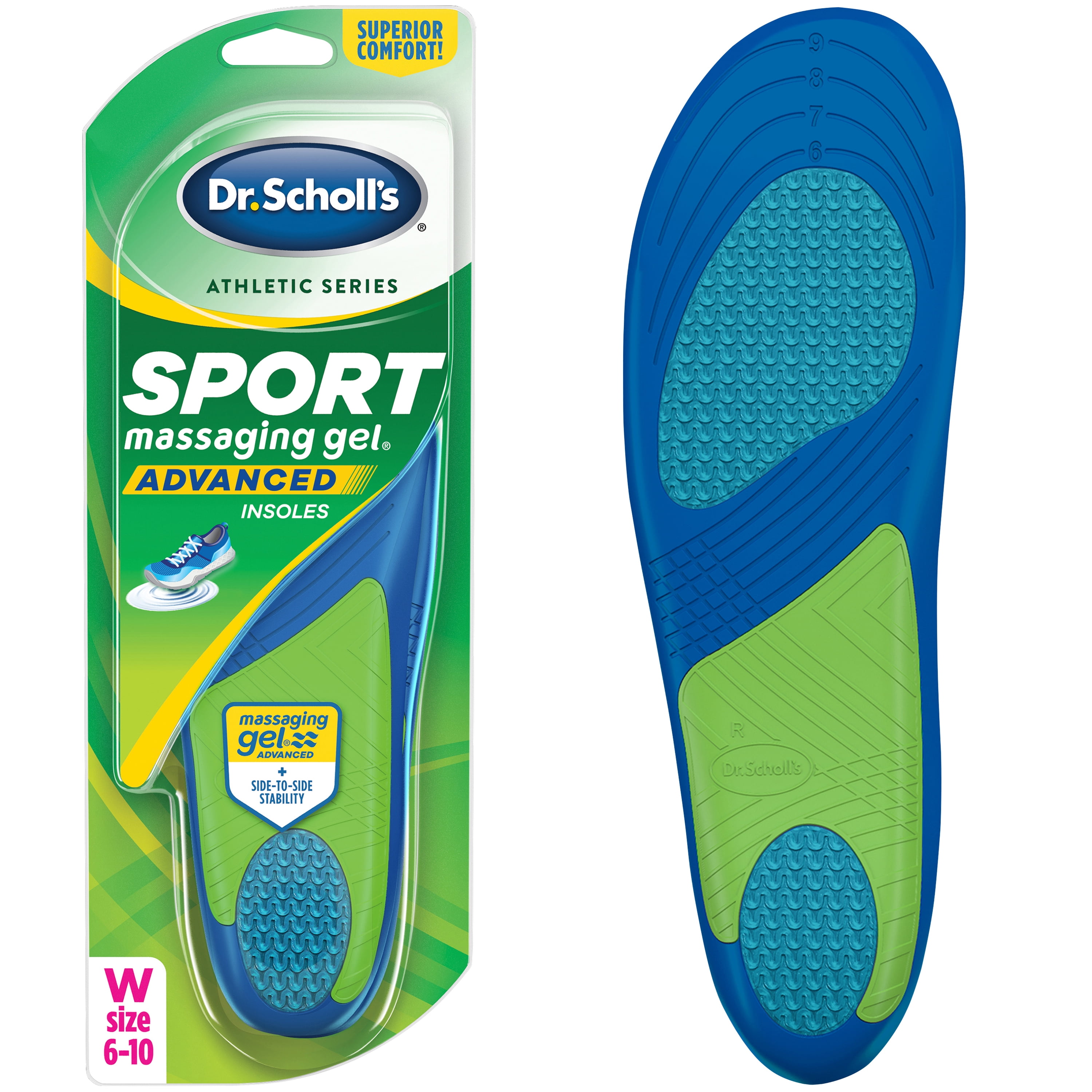 compileren decaan tafel Dr. Scholl's Sport Insoles Superior Shock Absorption and Arch Support to  Reduce Muscle Fatigue and Stress on Lower Body Joints (for Women's 6-10,  Also Available for Men's 8-14) - Walmart.com