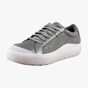 Dr. Scholls Time Off Womens Fashion Sneakers Pewter Metallic Pearls Size 7 M