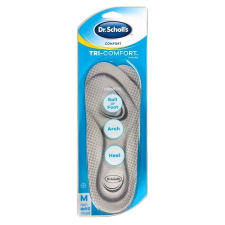 Dr. Scholl’s Tri-Comfort Insoles Targeted Arch & Cushion Men's 8-12, 6-Pack