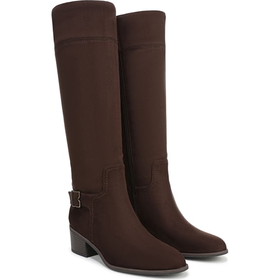 Dr. Scholl's Women's Adeline Knee High Boot Dark Umber Brown Wide Calf 7.5M