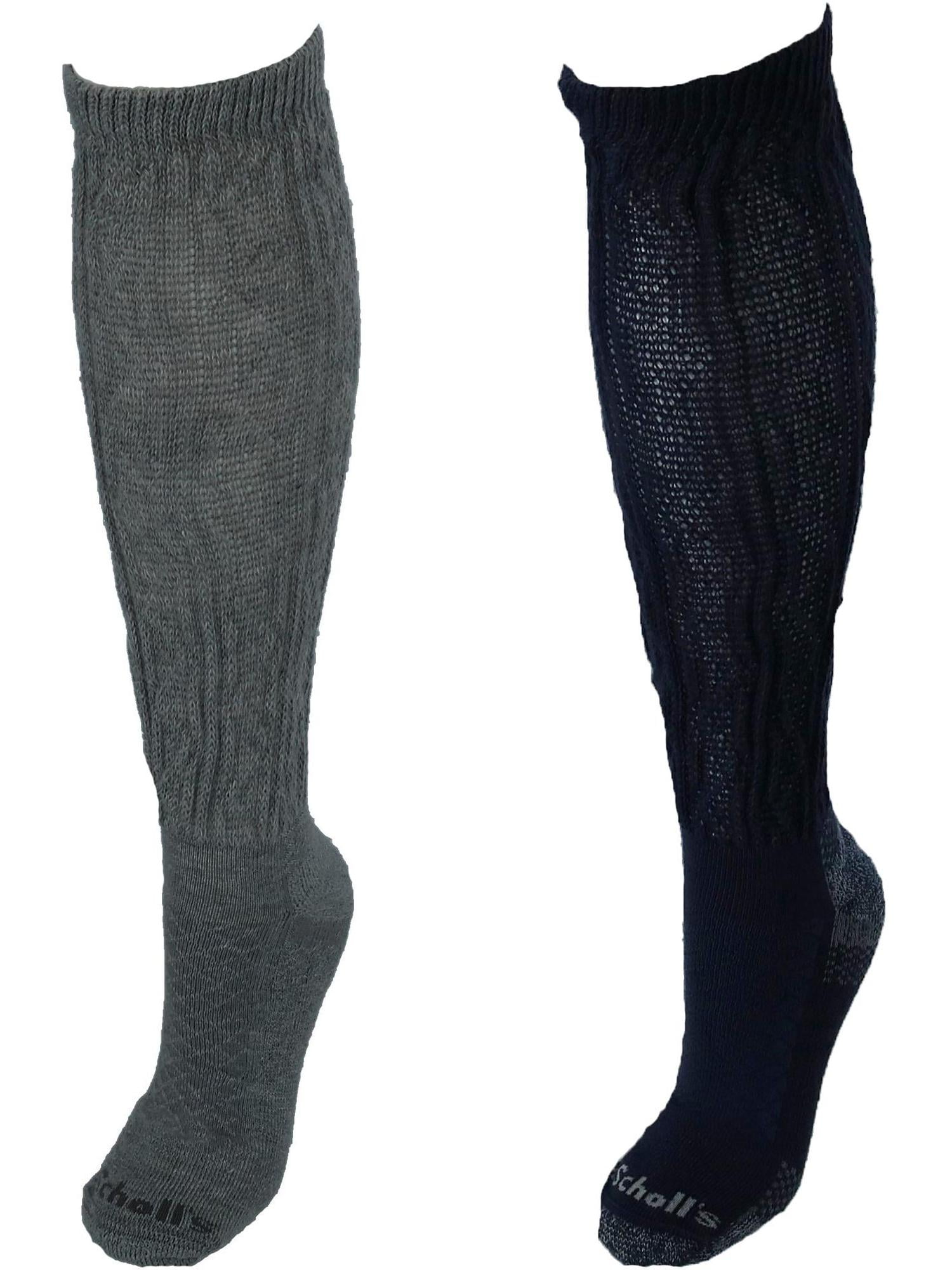Sahara bicolor allover sponge long socks for Women
