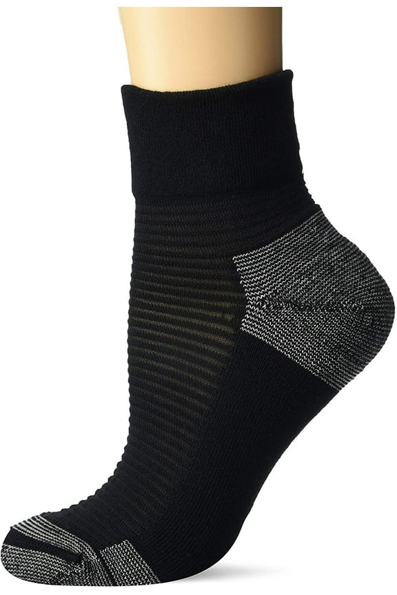 Women's American Lifestyle Advanced Relief Blister Guard Ankle Socks 2 Pair, Black, Shoe Size: 4-10 (DSW22184Q2U2001)