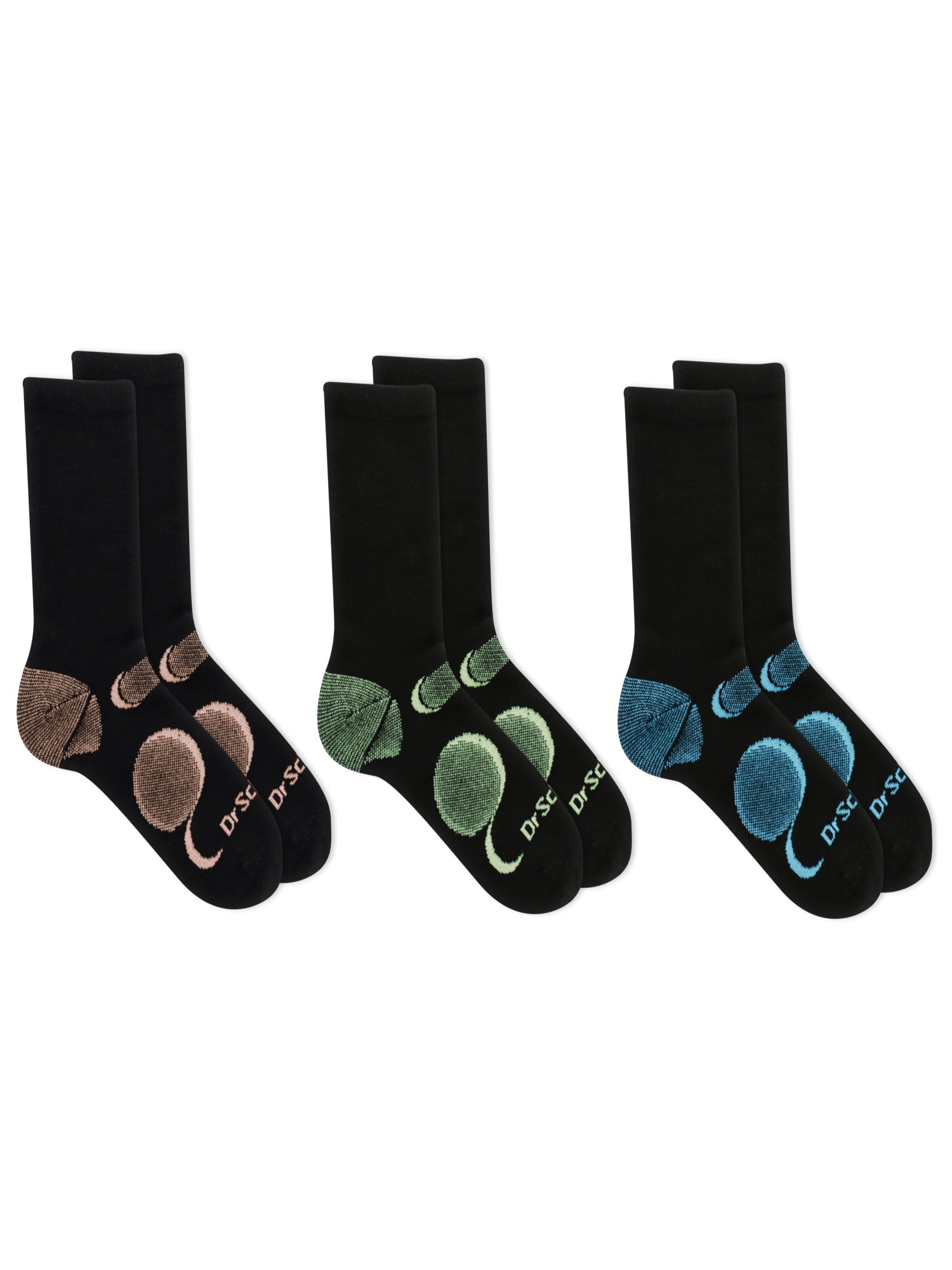 Dr. Scholl’s Women’s Crew Performance Socks, 3 Pack