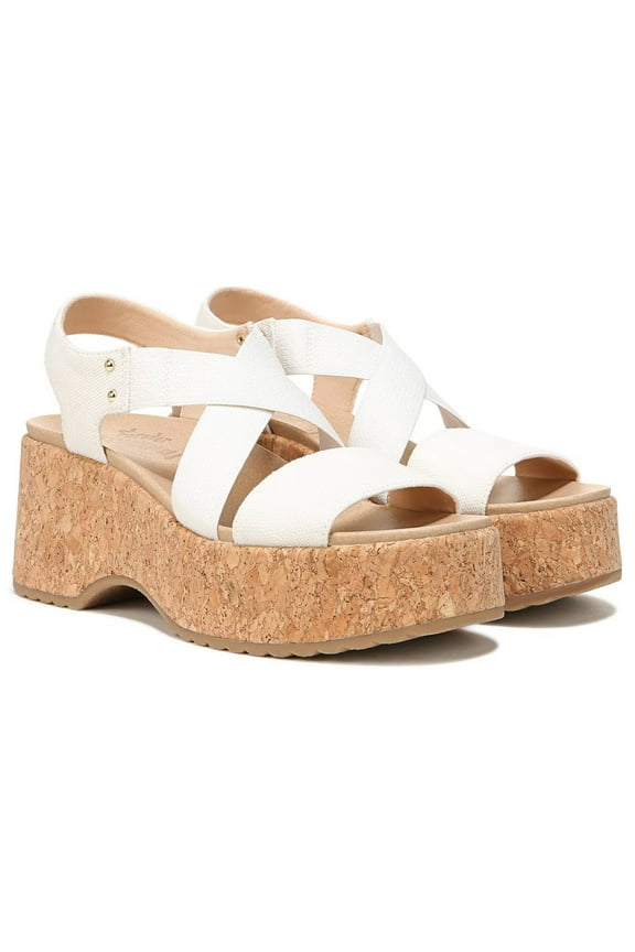 Women's Dottie Platform Sandals White Fabric 11M