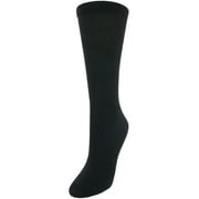 Dr. Scholl's Women's Guaranteed Comfort Diabetic and Circulatory crew 4 Pack Socks ,Black, 4-10