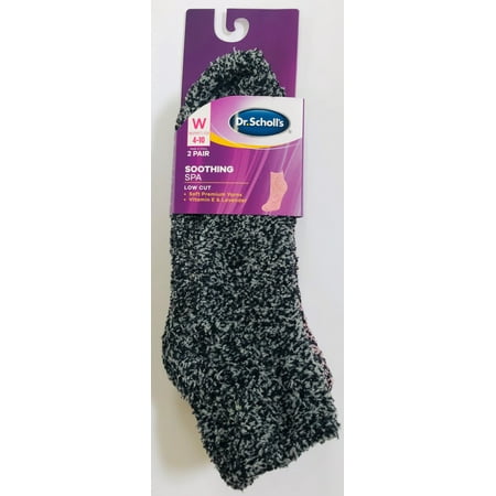 Dr. Scholl's Women's Low Cut Marl Spa Sock with Treads 2 Pack