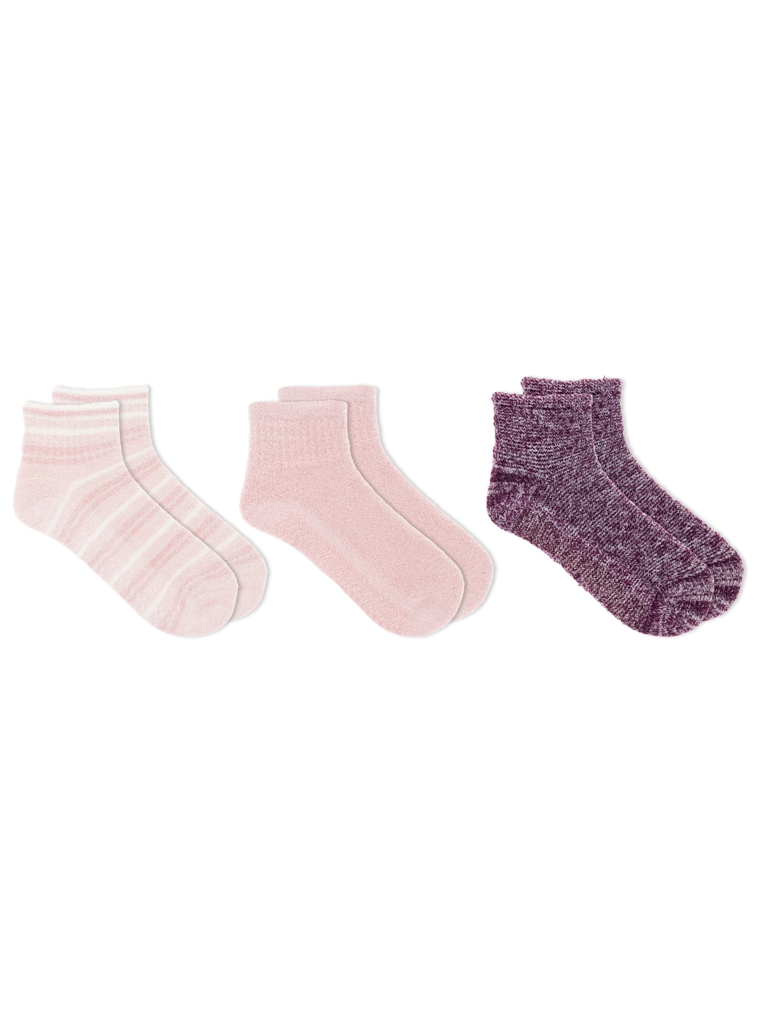Dr. Scholl's Women's Lowcut Spa Gripper Socks, 3 Pack, Size 4-10