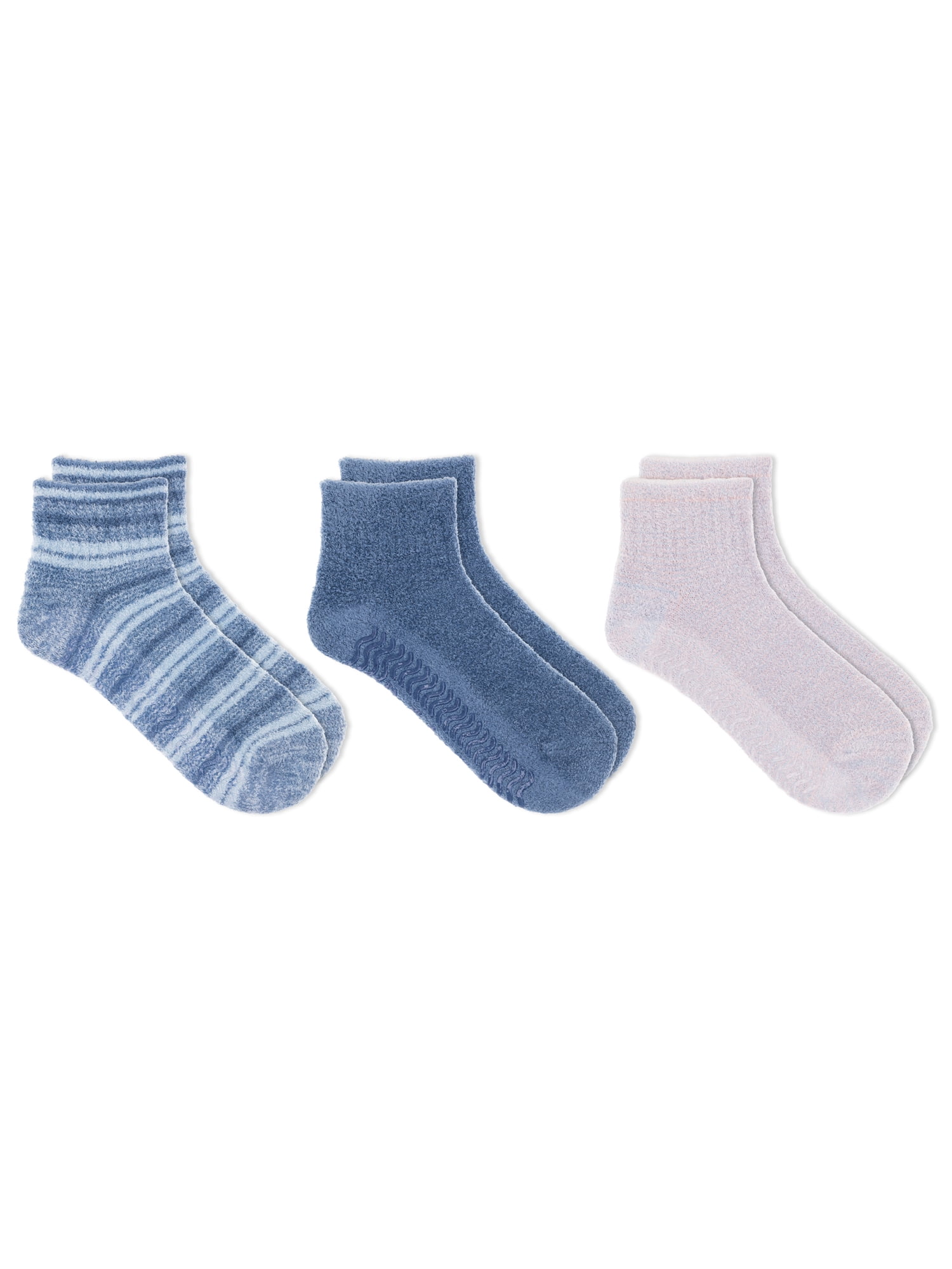Dr. Scholl's Women's Lowcut Spa Gripper Socks, 3 Pack, Size 4-10