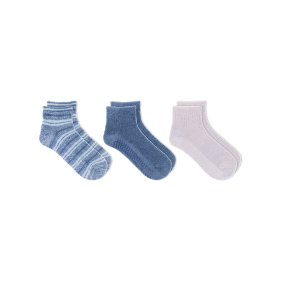Dr. Scholl's Women's Lowcut Spa Gripper Socks, 3 Pack, Size 4-10