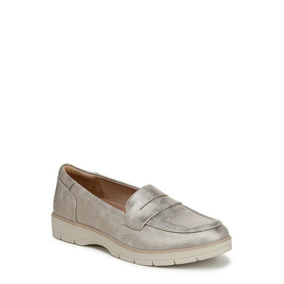 Dr. Scholl's Nice Day Women's Flats Light Gold Faux Leather Size 6.5 M