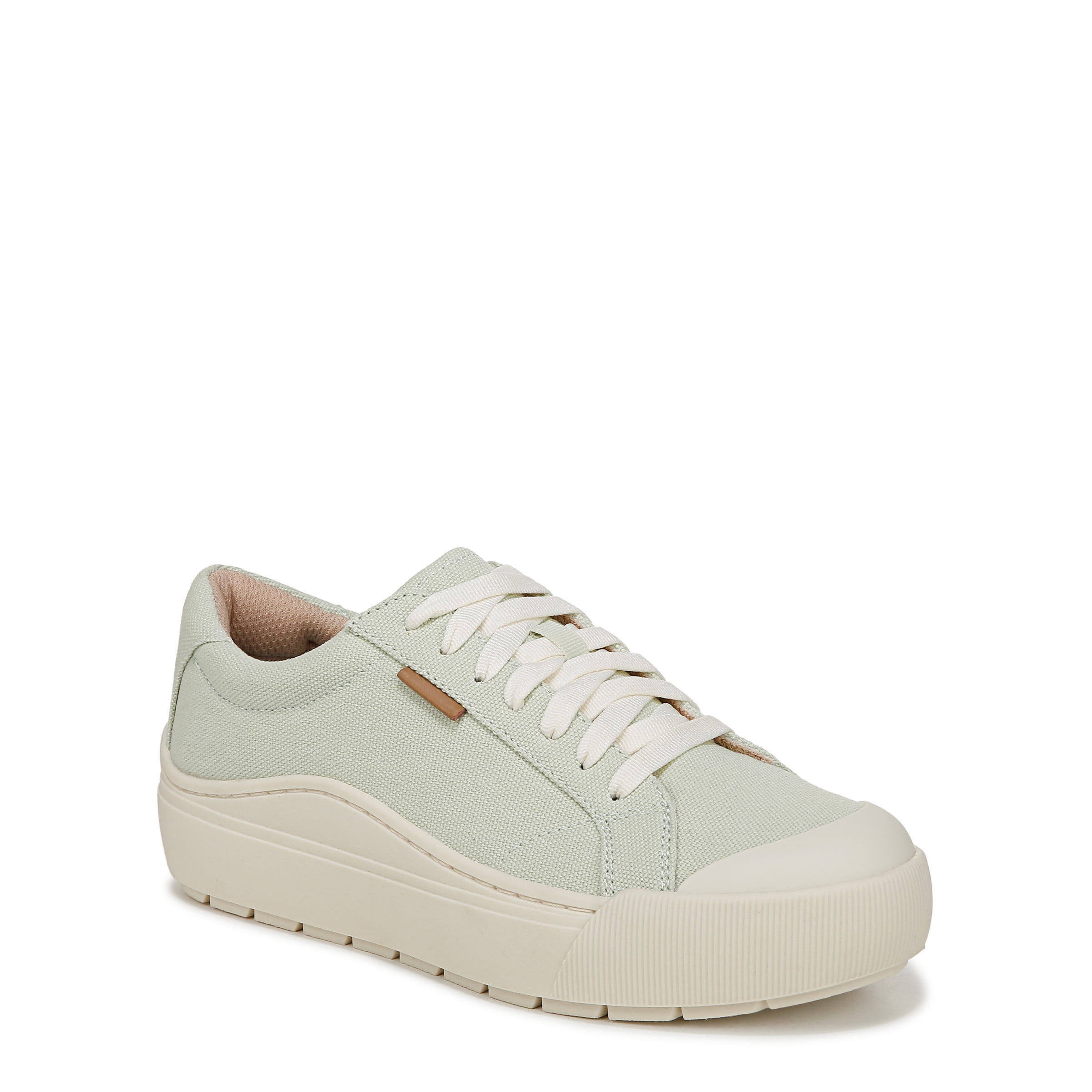 Dr. Scholl's Women's Time Off Sneaker - White Floral Embroidery, Size 9 M, Platform, Sustainable Materials